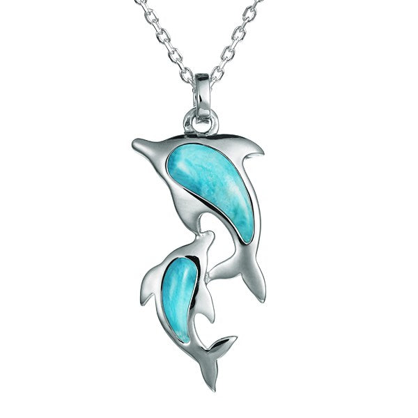 Larimar Dolphin Necklace - Sunshine & Sweet Pea's Coastal Decor