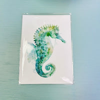 Assorted 5x7 Original Art Print Greeting Cards- Sea Horses