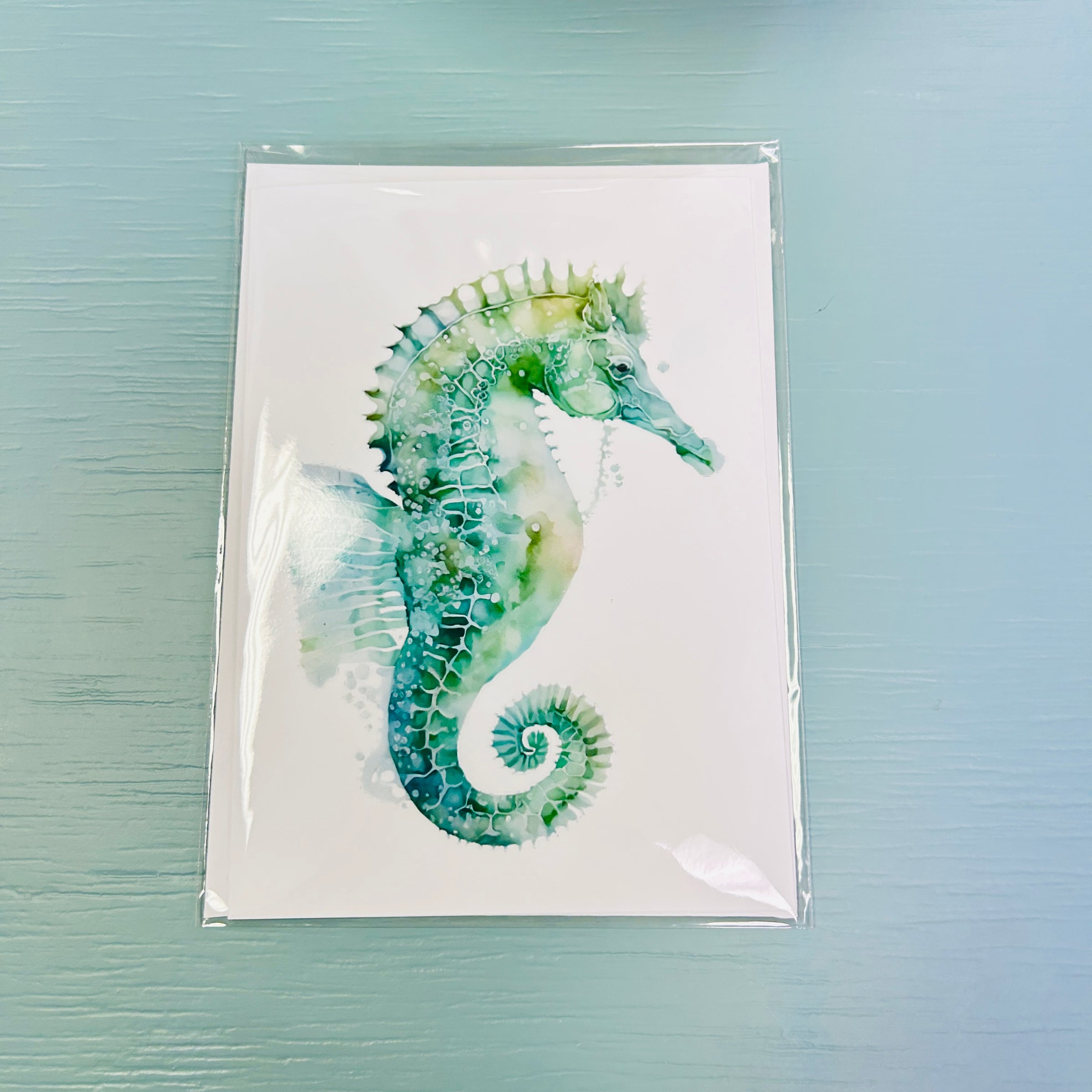 Assorted 5x7 Original Art Print Greeting Cards- Sea Horses