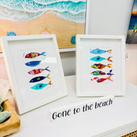 Assorted Framed Trash Art