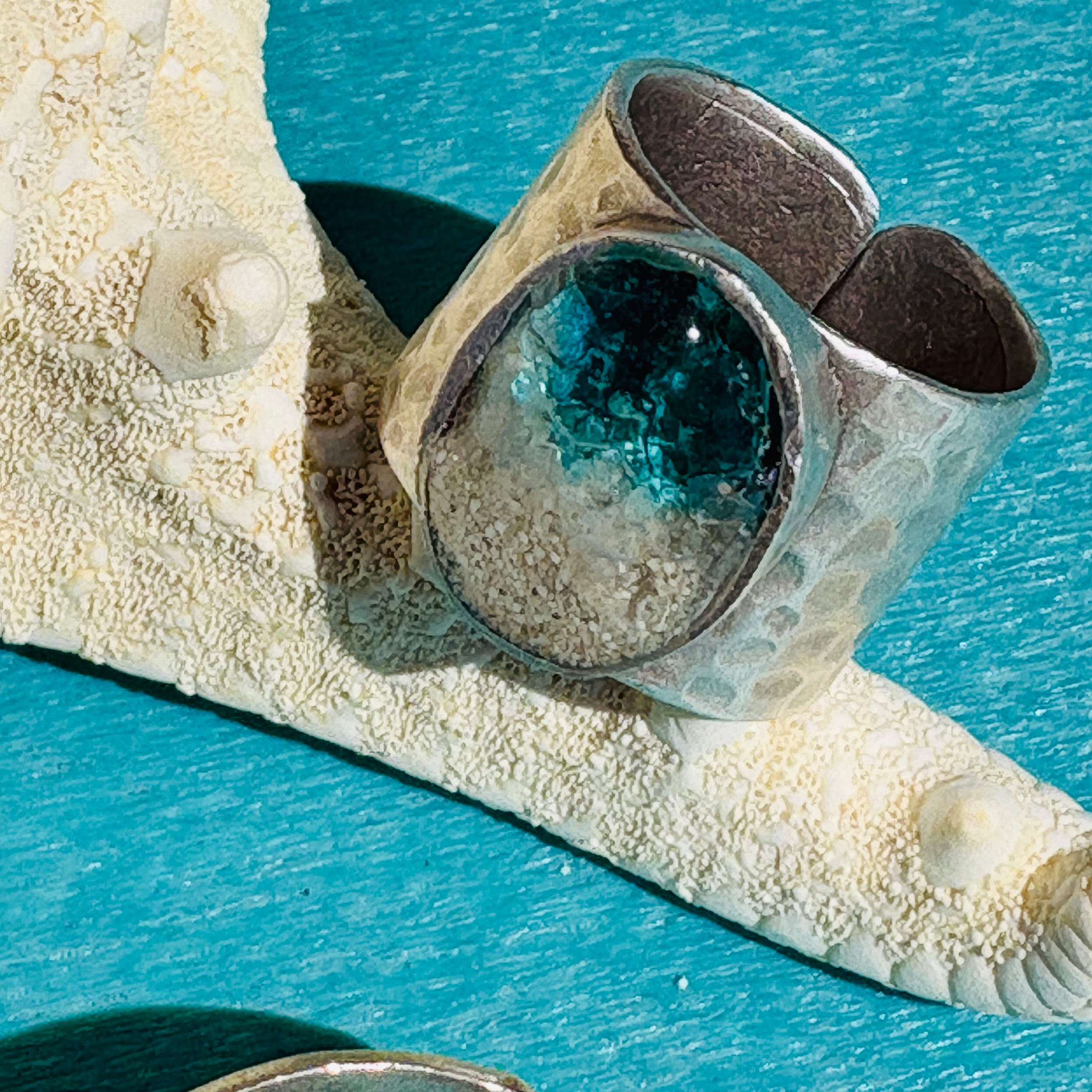 Assorted Artist Made Beach Resin Rings