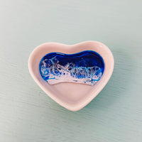 Assorted Resin Poured Heart Ring Dishes