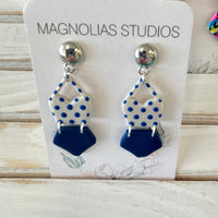 2 Piece Bathing Suit Dangle Polymer Clay Earrings Sunshine & Sweet Peas Coastal Decor
