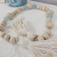 Sea Glass & Wood Garland