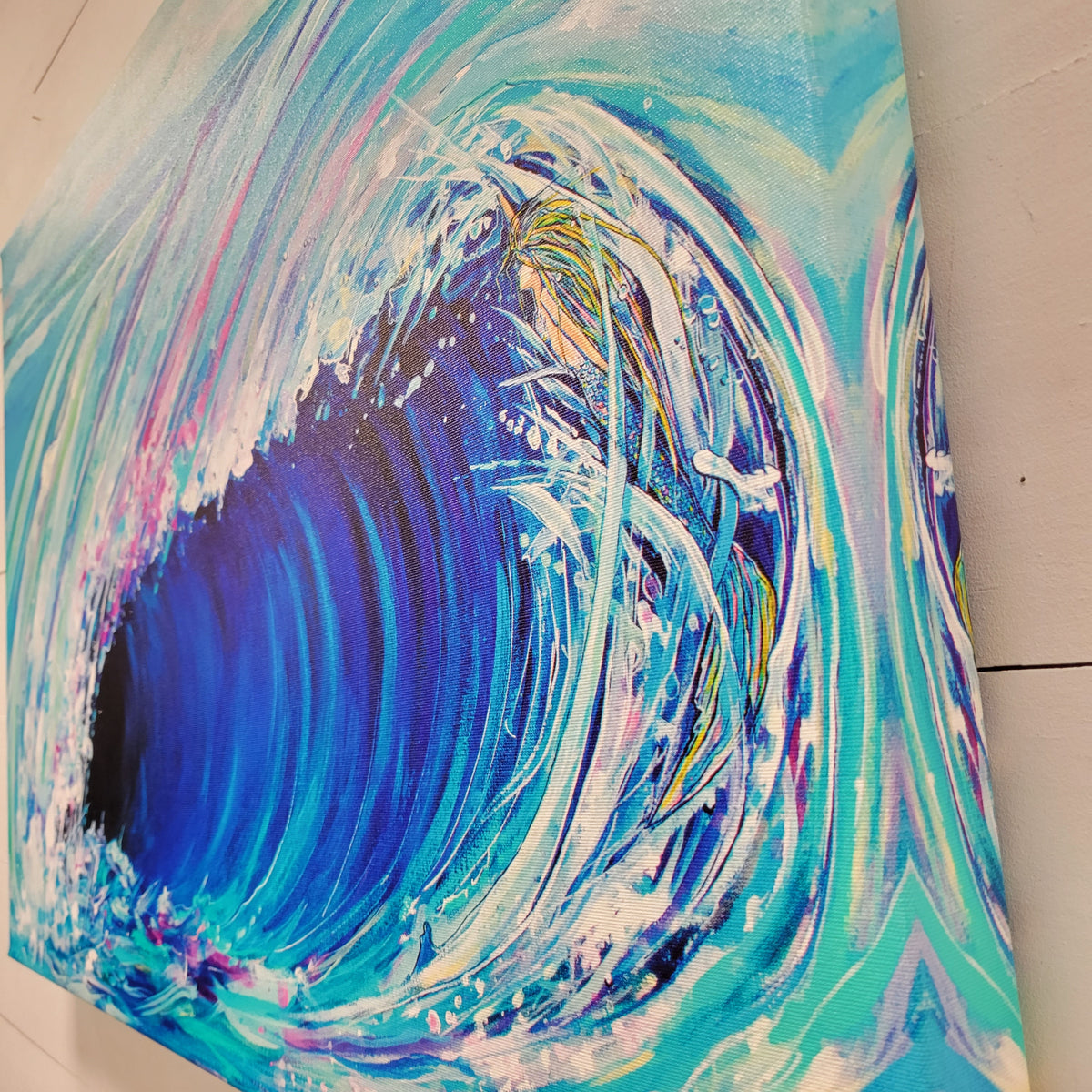 Wave & Mermaid Print on Canvas
