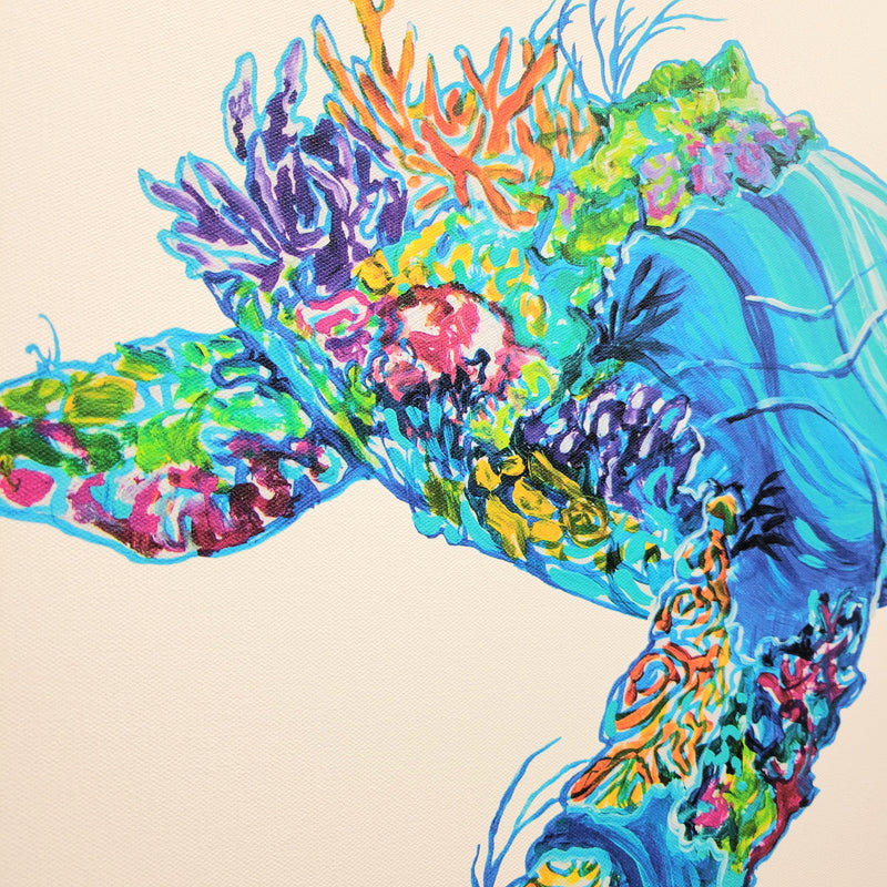Sea Turtle Print on Canvas