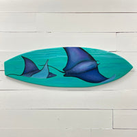 Manta Ray Wooden Surfboard - Sunshine & Sweet Pea's Coastal Decor