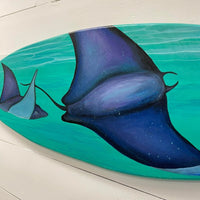 Manta Ray Wooden Surfboard - Sunshine & Sweet Pea's Coastal Decor
