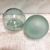 Handblown Recycled Glass Ball Sunshine & Sweet Peas Coastal Decor