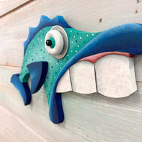 "Siren Steve" Wooden Funky Fish - Sunshine & Sweet Pea's Coastal Decor