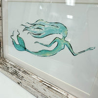 Framed Mermaid Print - Sunshine & Sweet Pea's Coastal Decor