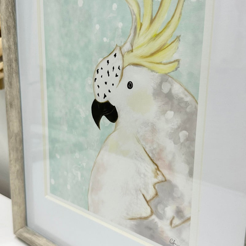 Cockatoo Digital Art Framed Print - Sunshine & Sweet Pea's Coastal Decor