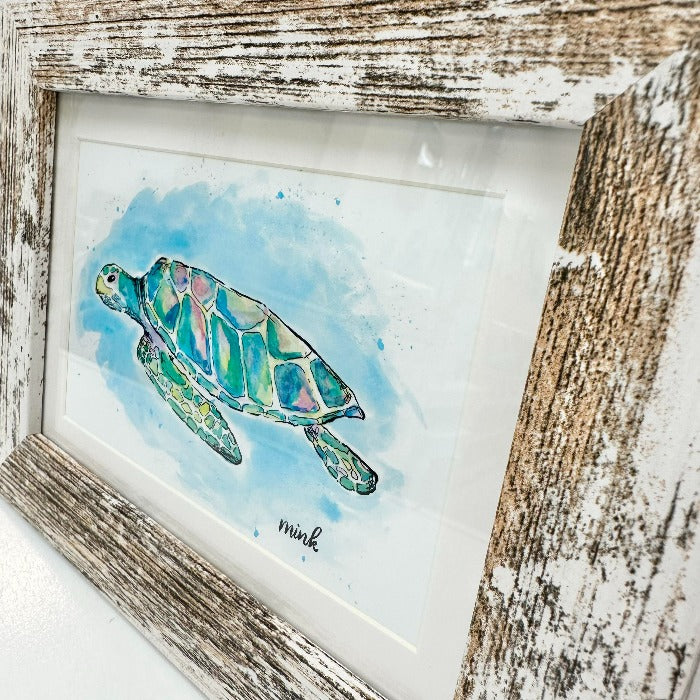 Sea Turtle Framed Print - Sunshine & Sweet Pea's Coastal Decor