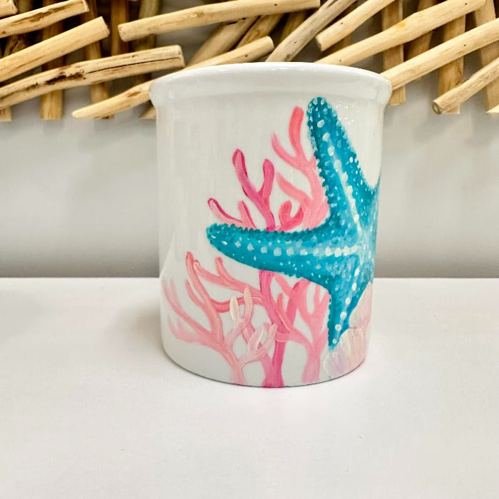 Starfish Ceramic Canister - Sunshine & Sweet Pea's Coastal Decor