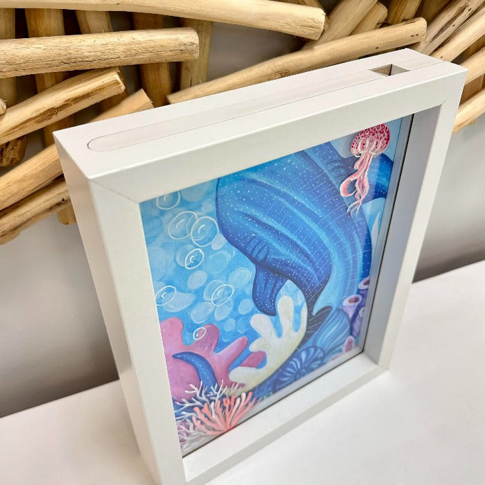 Whale Shark Print in Shadow Box - Sunshine & Sweet Pea's Coastal Decor