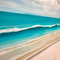 Original Seascape Painting - Sunshine & Sweet Pea's Coastal Decor