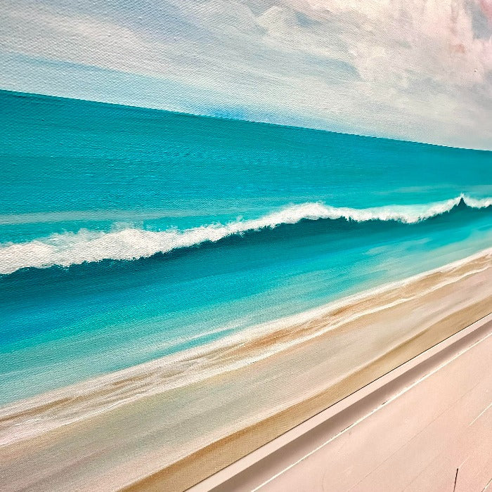 Original Seascape Painting - Sunshine & Sweet Pea's Coastal Decor