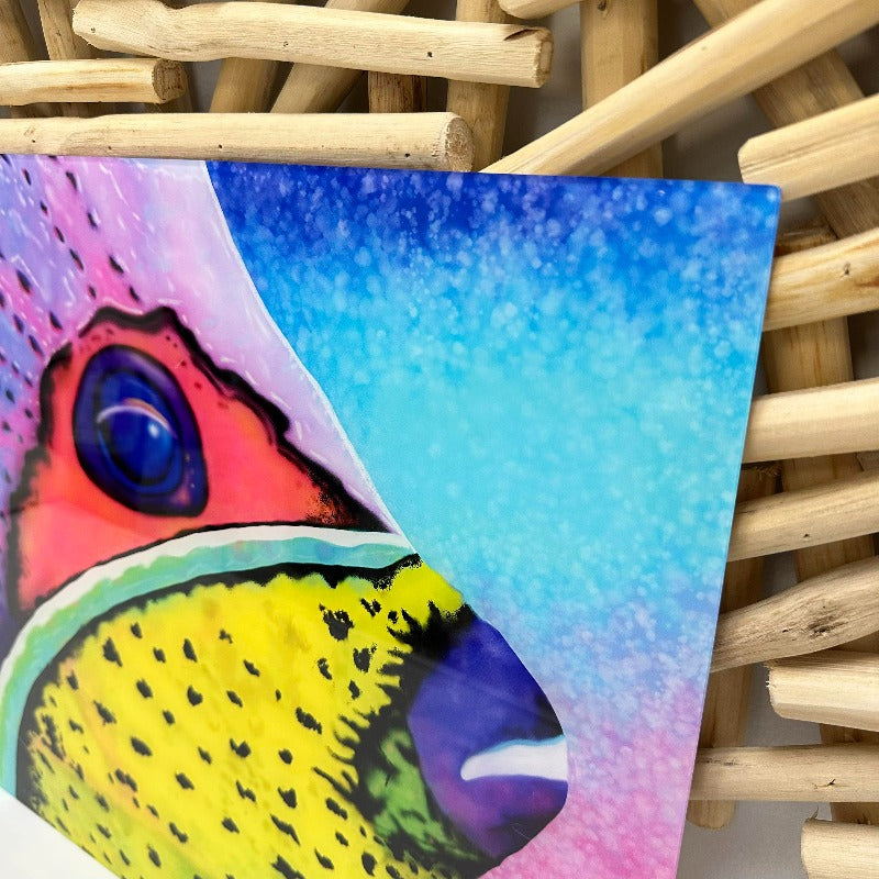 Parrot Fish Digital Art Print On Acrylic - Sunshine & Sweet Pea's Coastal Decor