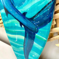 Marlin Surfboard with Resin Overlay - Sunshine & Sweet Pea's Coastal Decor