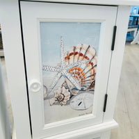 Coastal Accent Table/Cabinet w/ Anastasia Musick Art