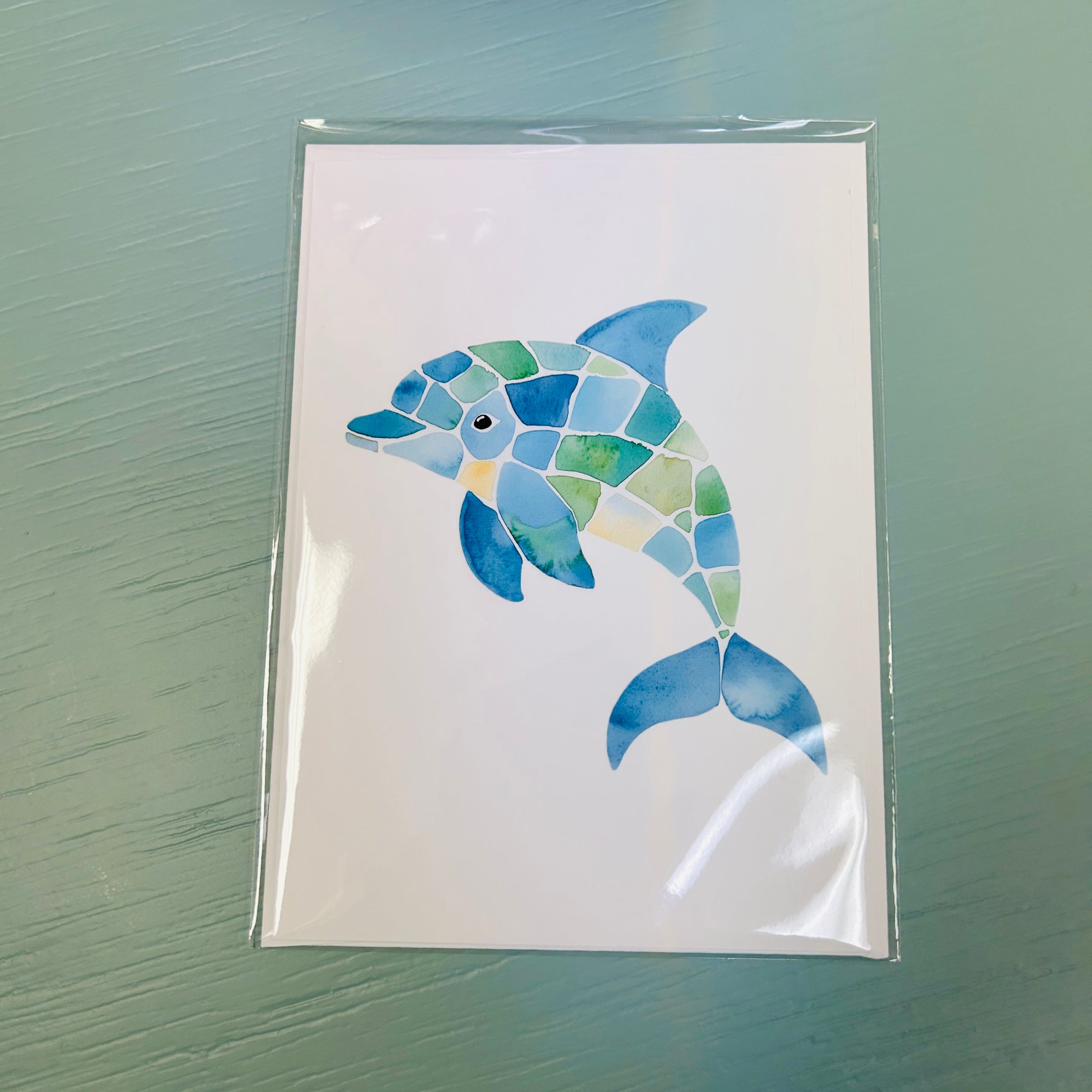 Assorted 5x7 Original Art Print Greeting Cards- Mosaic Sea Animals