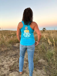 Oceana Bella Women's Racerback Fit Tank Top - Sunshine & Sweet Pea's Coastal Decor