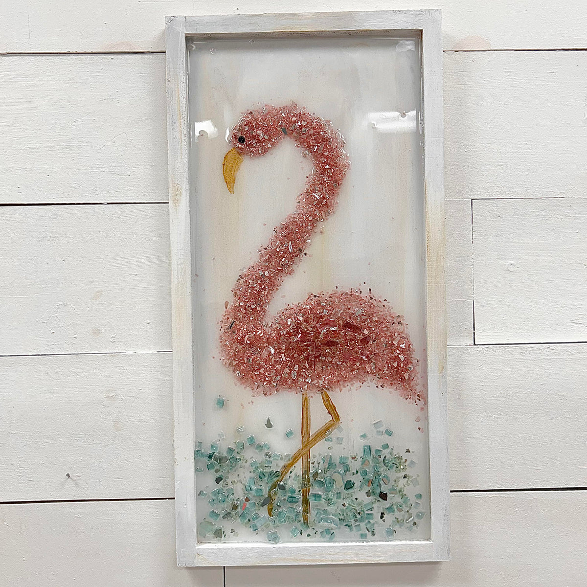 Custom Flamingo w/Glass Embellishments