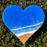 Beach Inspired Resin Heart