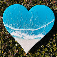 Beach Inspired Resin Heart