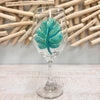 Monstera Leaf Coastal Inspired Stemmed Wine Glass - Sunshine & Sweet Pea's Coastal Decor