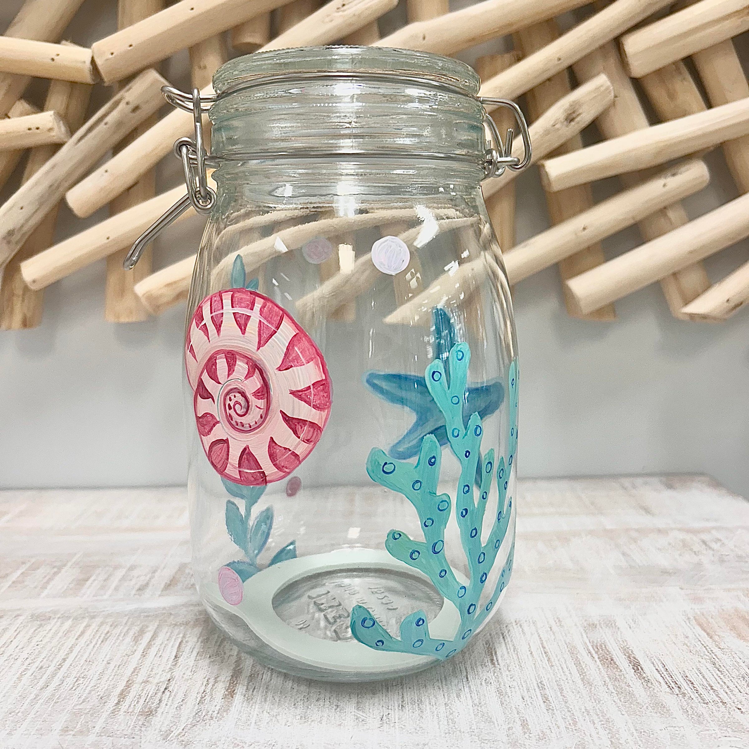 Assorted Ocean Inspired Glass Cannisters