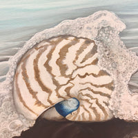 Original Nautilus Shell Painting on Canvas