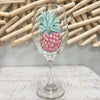 Pineapple Coastal Inspired Stemmed Wine Glass - Sunshine & Sweet Pea's Coastal Decor