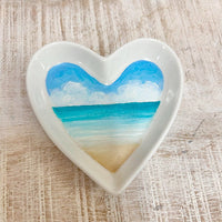 Beachscape Large Heart Ring Dishes - Sunshine & Sweet Pea's Coastal Decor