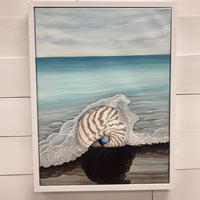 Original Nautilus Shell Painting on Canvas