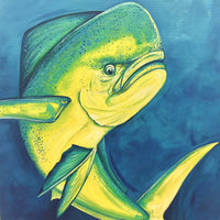 Framed Mahi Mahi Original Painting