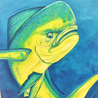 Framed Mahi Mahi Original Painting