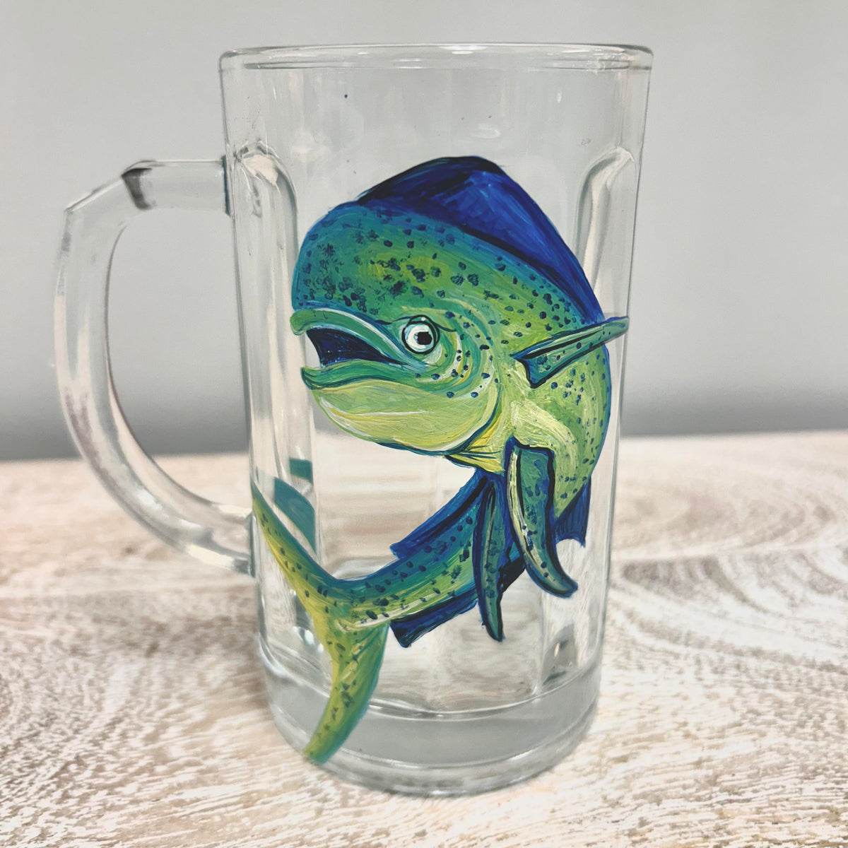 Assorted Ocean Inspired Glass Beer Mugs