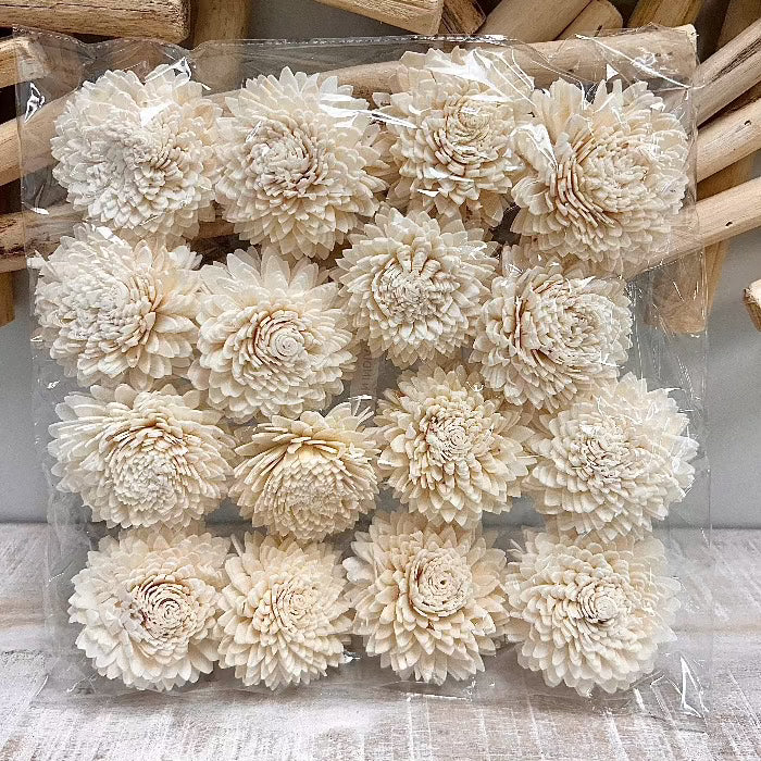 Foam Dried Zinnias Bowl Filler Sunshine & Sweet Peas Coastal Decor