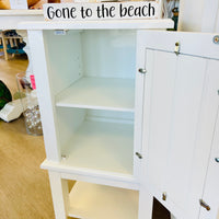 Coastal Accent Table/Cabinet w/ Anastasia Musick Art