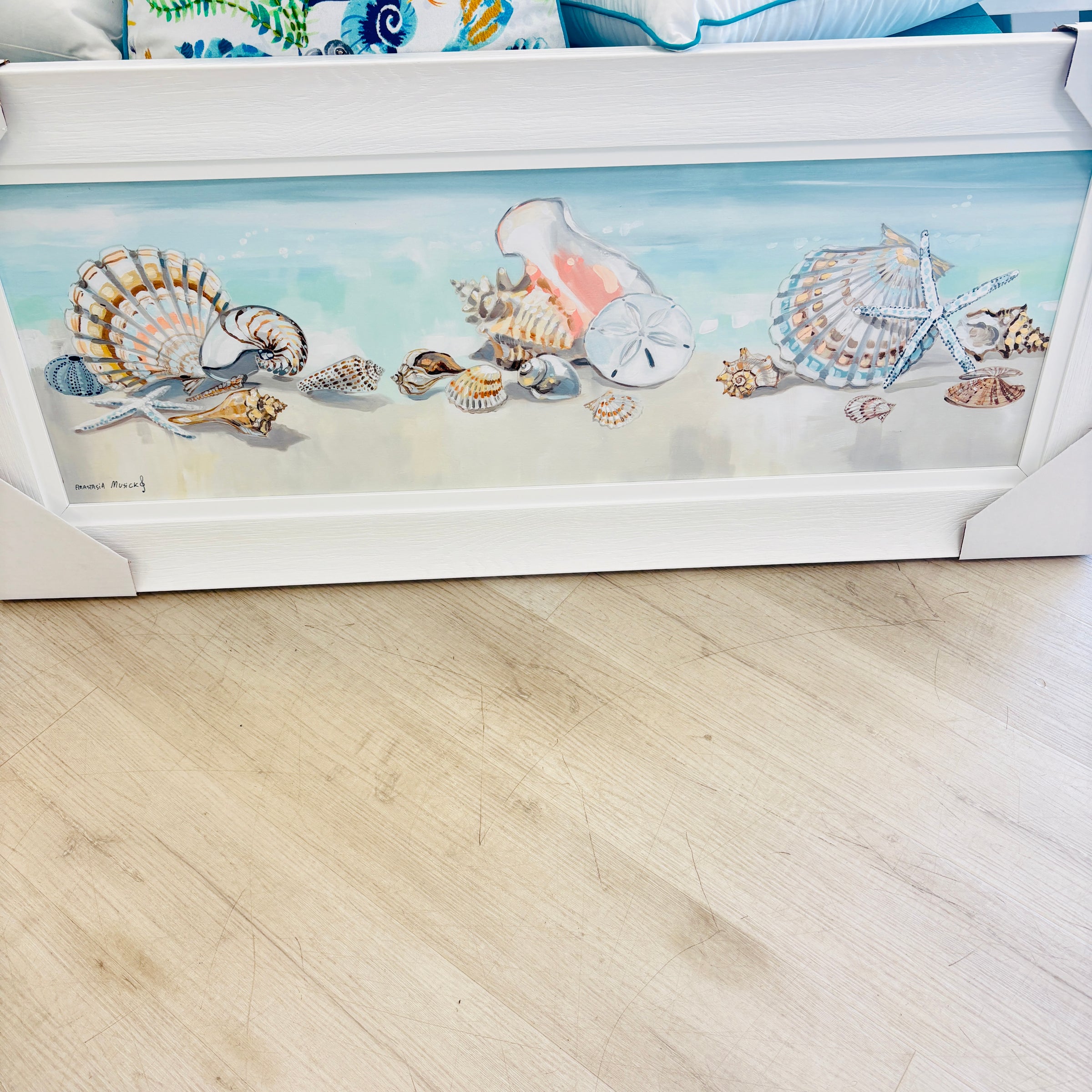 Seashell Beach Collage Framed Print