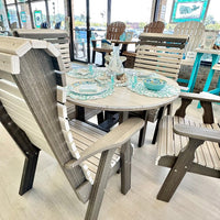 Birch on Coastal Gray Poly Outdoor Furniture Dining Table & Chair Set - Sunshine & Sweet Pea's Coastal Decor