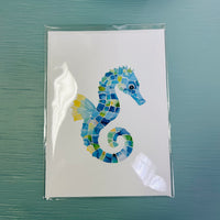 Assorted 5x7 Original Art Print Greeting Cards- Mosaic Sea Animals
