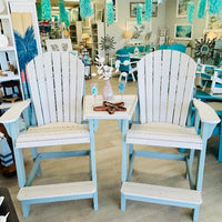 Seashell & Sage Poly Outdoor Furniture Pub Set Sunshine & Sweet Peas Coastal Decor