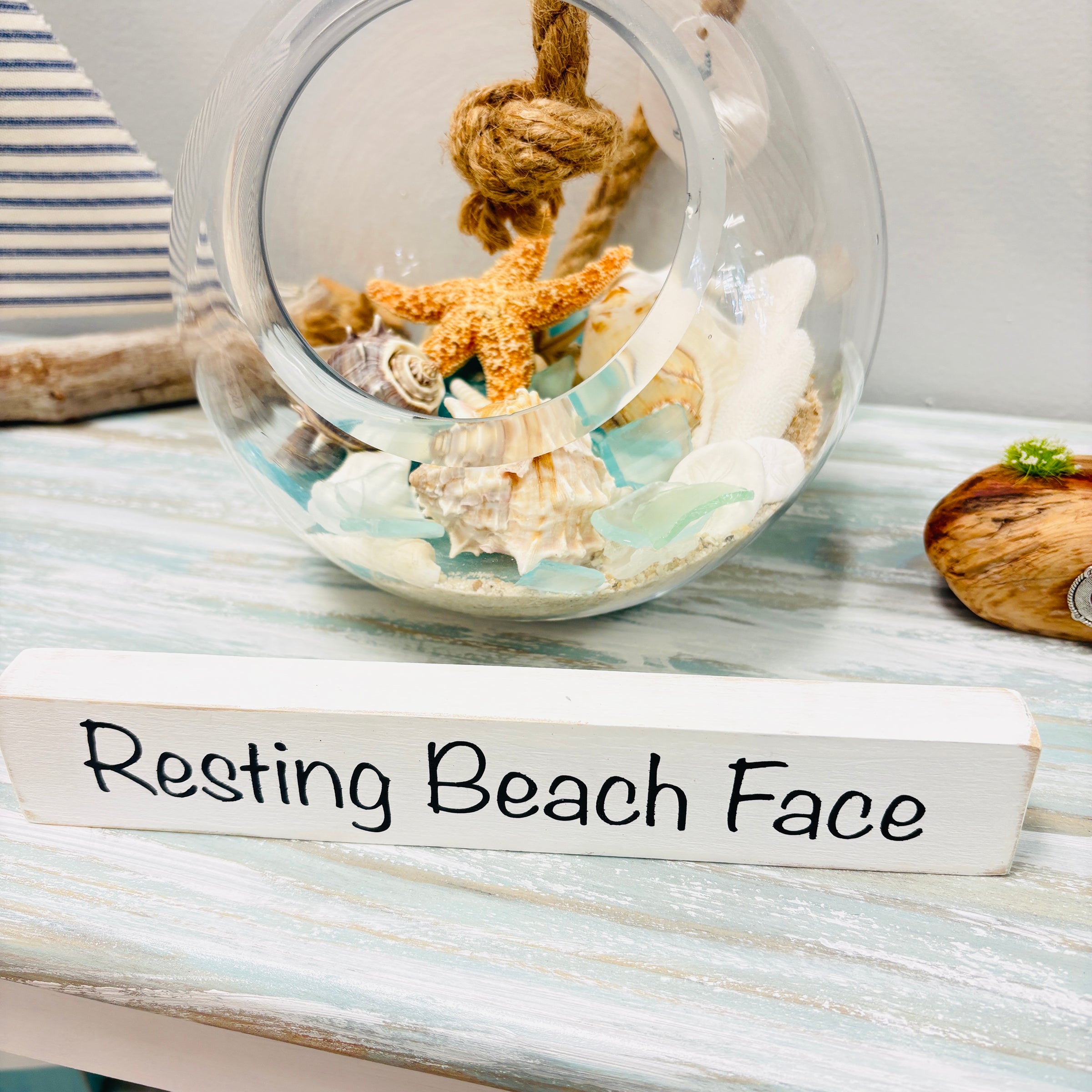 "Resting Beach Face" Table Sitter