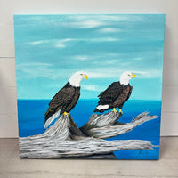 Eagle Pair at the Shore Original Painting