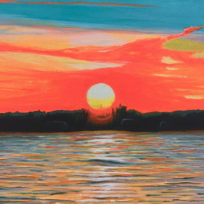 Whale Tail at Sunset Painting Sunshine & Sweet Peas Coastal Decor