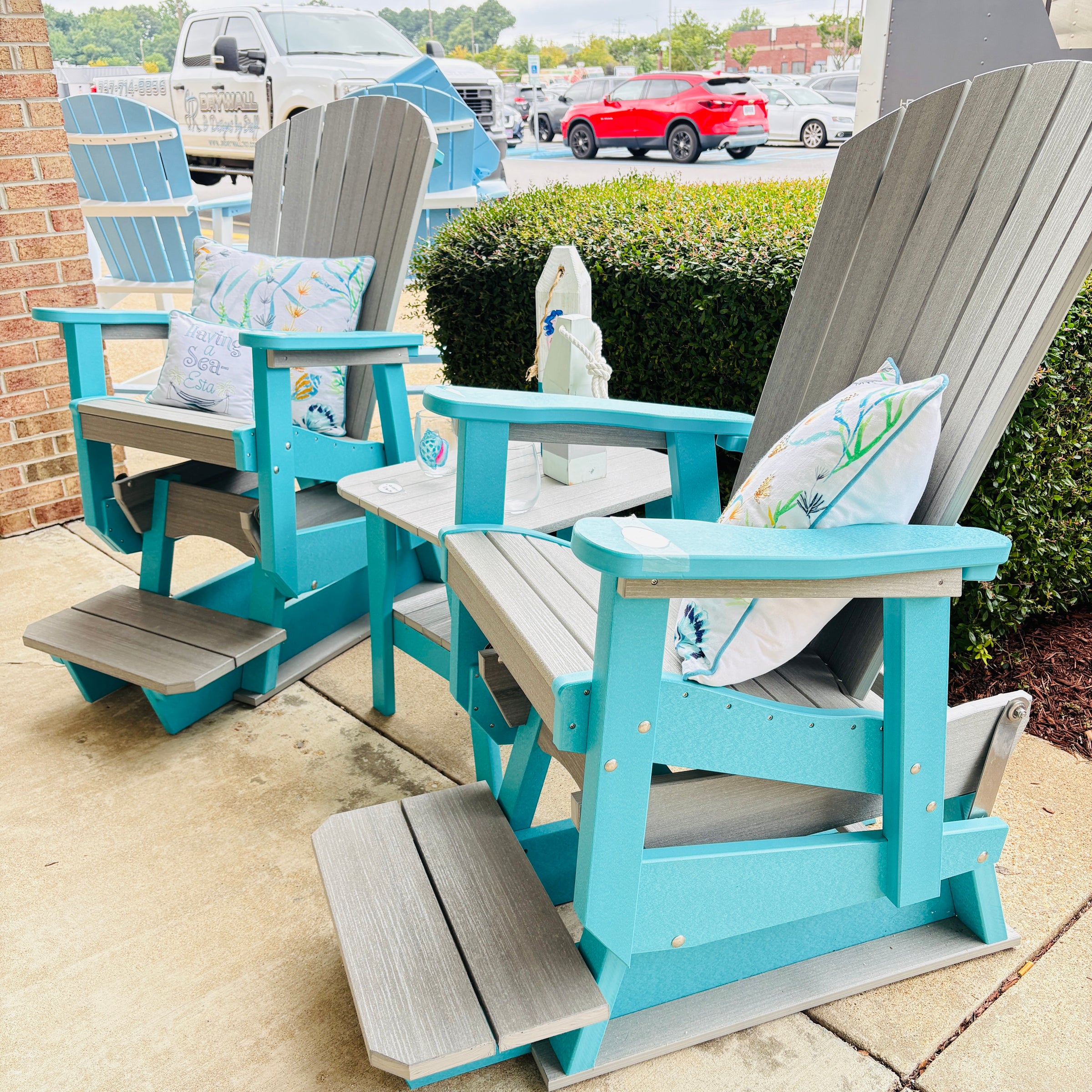 Poly Outdoor Furniture Counter Height Glider