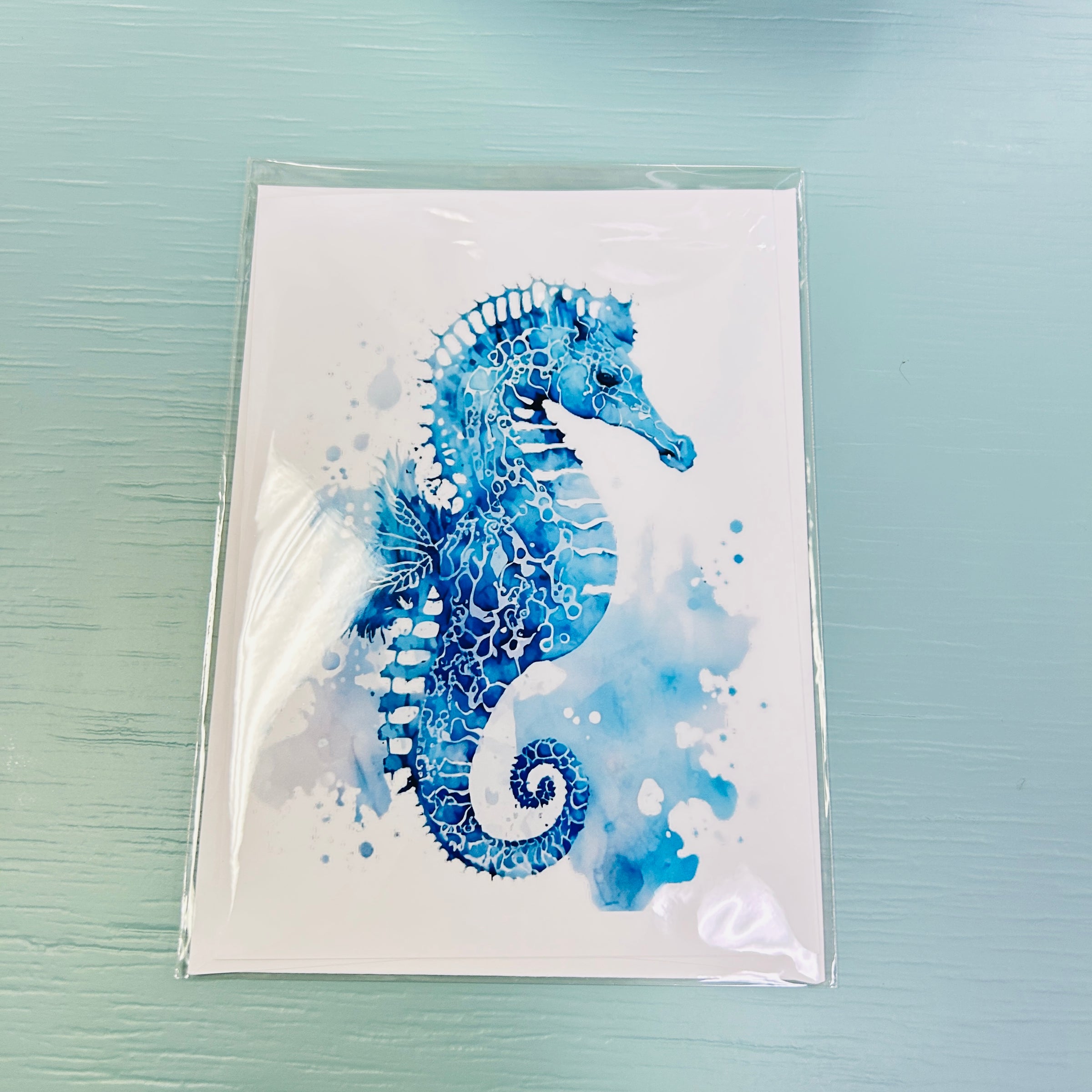 Assorted 5x7 Original Art Print Greeting Cards- Sea Horses