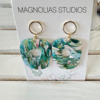 Assorted Dangle Polymer Clay Earrings Sunshine & Sweet Peas Coastal Decor